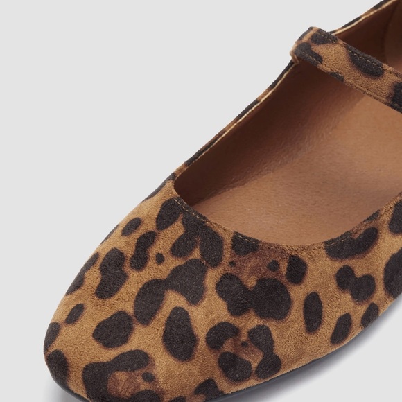 Leopard Print Suede Mary Jane Flats - Picture 5 of 5